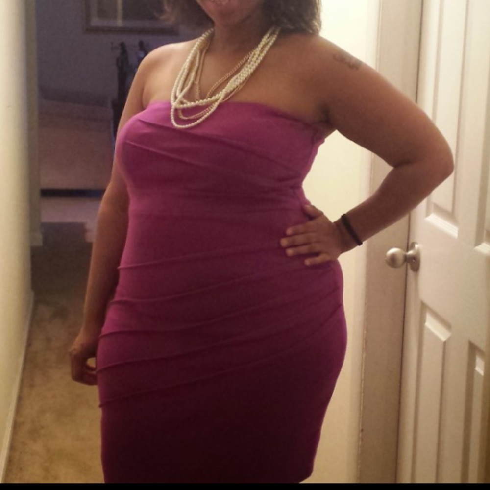 Forever 21+ Purple Strapless Dress